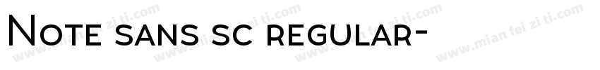 Note sans sc regular字体转换